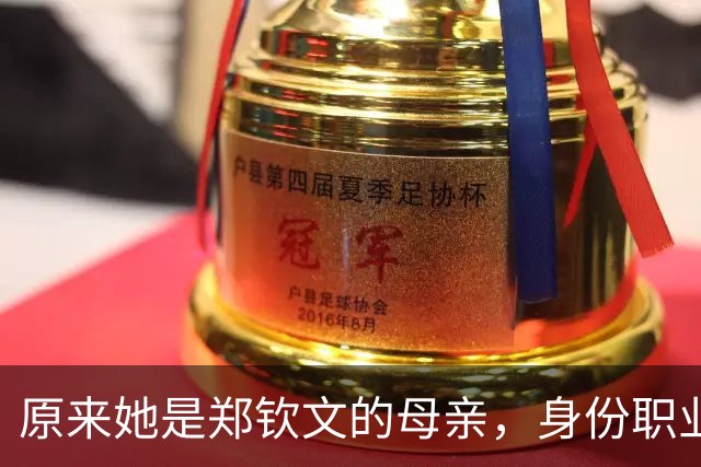 原来她是郑钦文的母亲，身份职业令人敬佩，难怪女儿屡屡为她争光